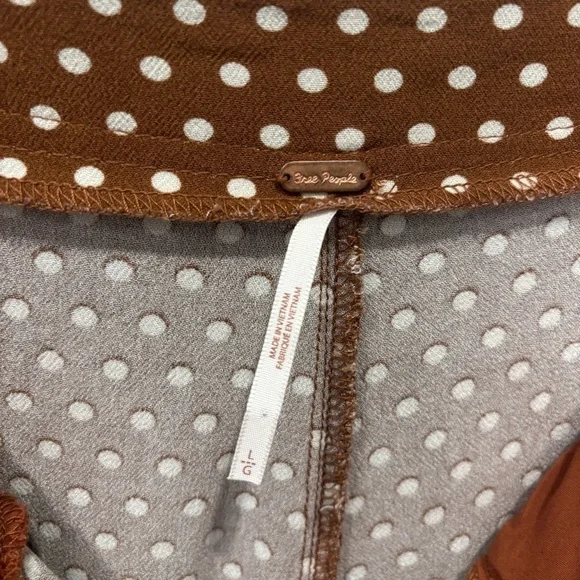 Free People Can’t Take My Eyes Off You Flare High Rise Polka Dots Women’s Large - Picture 4 of 15